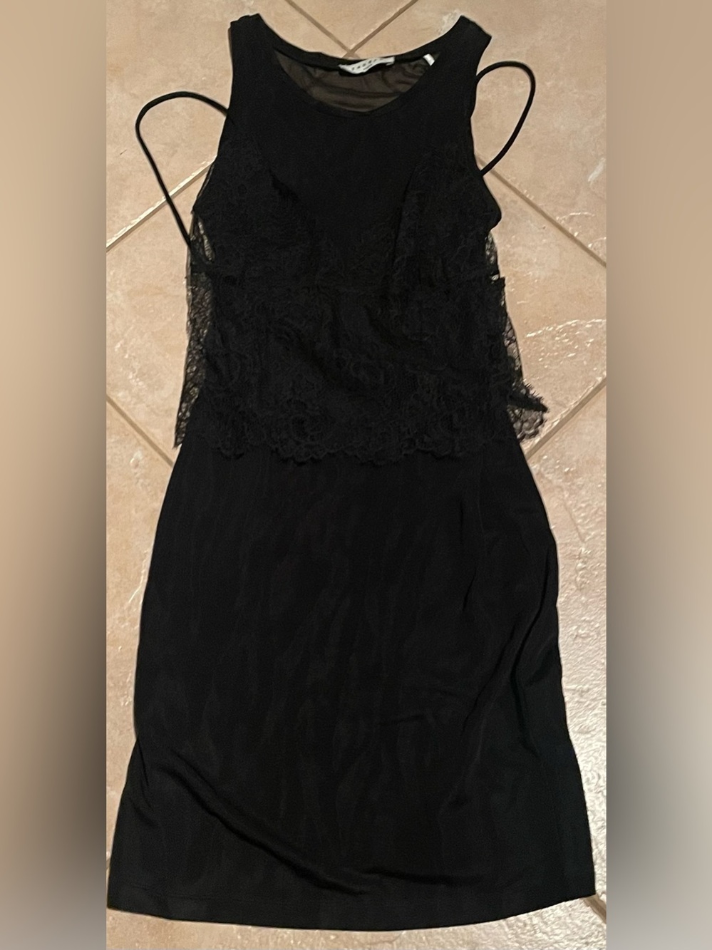 Sandro Women’s Black Lace-Overlay Sleeveless Mini Dress 1 Small Evening